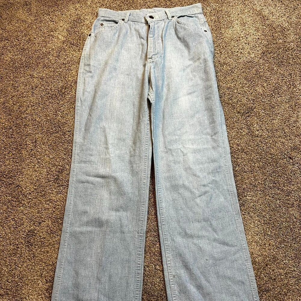 Vintage Ll Bean Size 12 made in usa light wash jeans